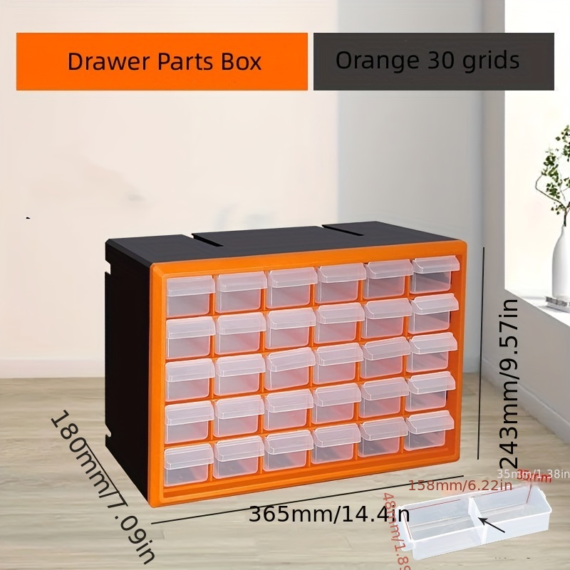 30 drawer plastic parts storage hardware