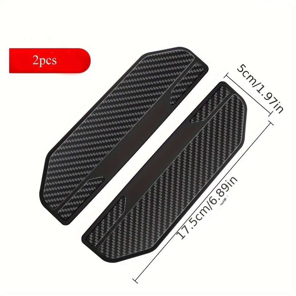 2pcs New Carbon Fiber Pattern Extended Sun Visor Rain Cover For Rearview Mirror, Suitable For Most Cars And Suvs