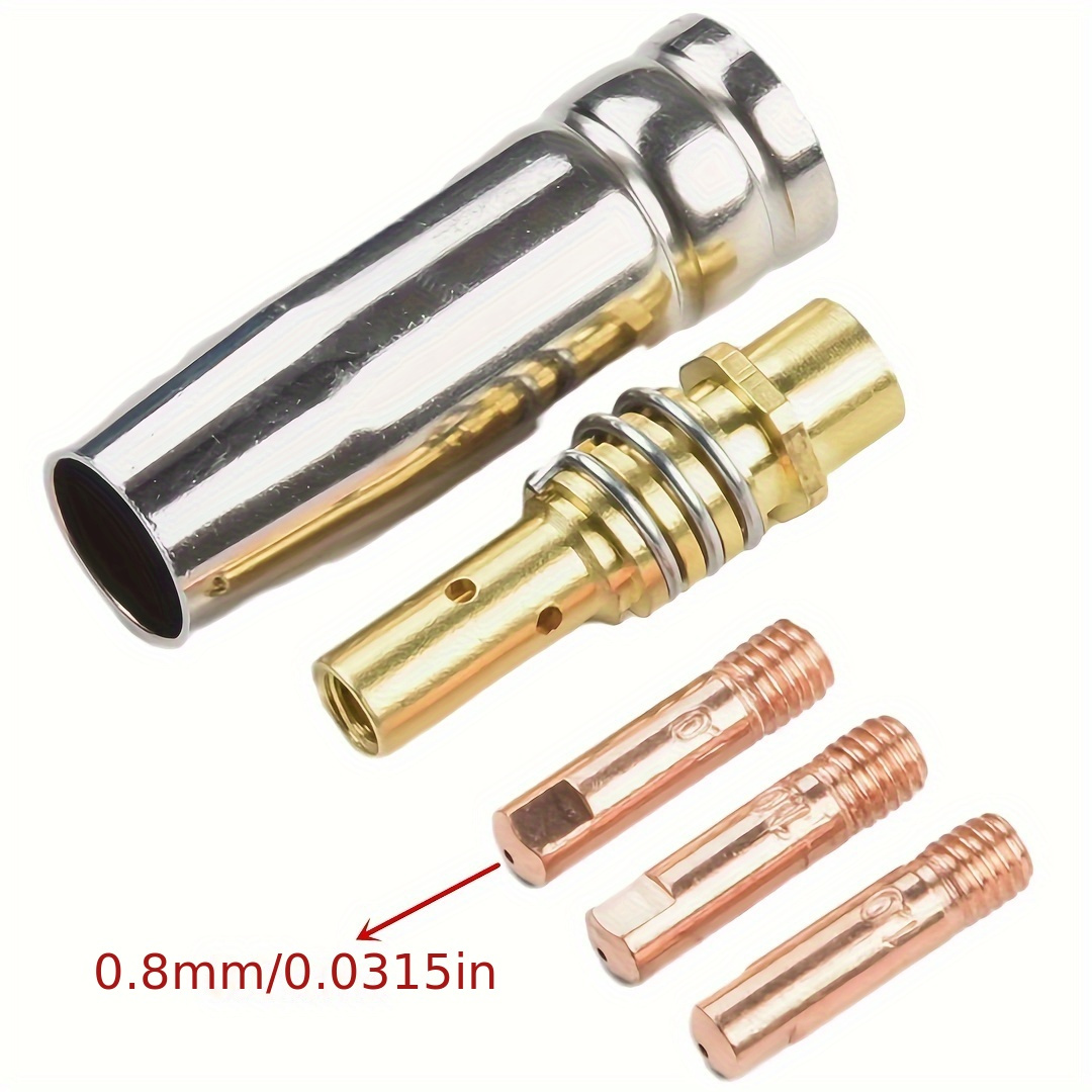 Image of 5pcs/set, Mig Contact Tip Consumables Mig Welding Mb15 15ak Contact Tip Nozzles Contact Tips 0.6/0.8/0.9/1.0/1.2mm Welding Torch Weld Torch Contact Tips Welding Supplie
