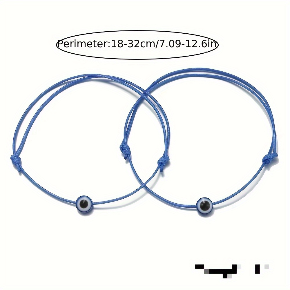 Vintage Evil Eye Bracelet Set - Hand Woven Rope Accessories