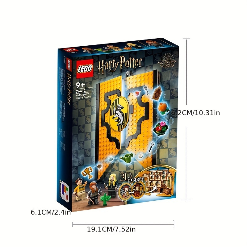 European Version, LEGO 76412 Hufflepuff House Banner, Hufflepuff House Banner, Block Gift, Interior Decoration