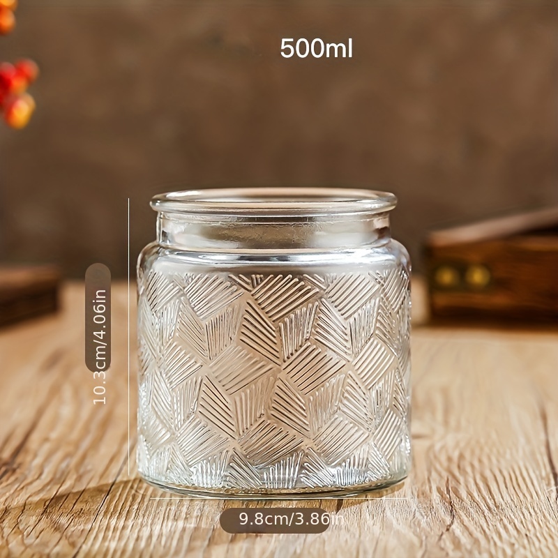 Scalloped Round Glass Storage Jar candy Jars With Lids Food - Temu