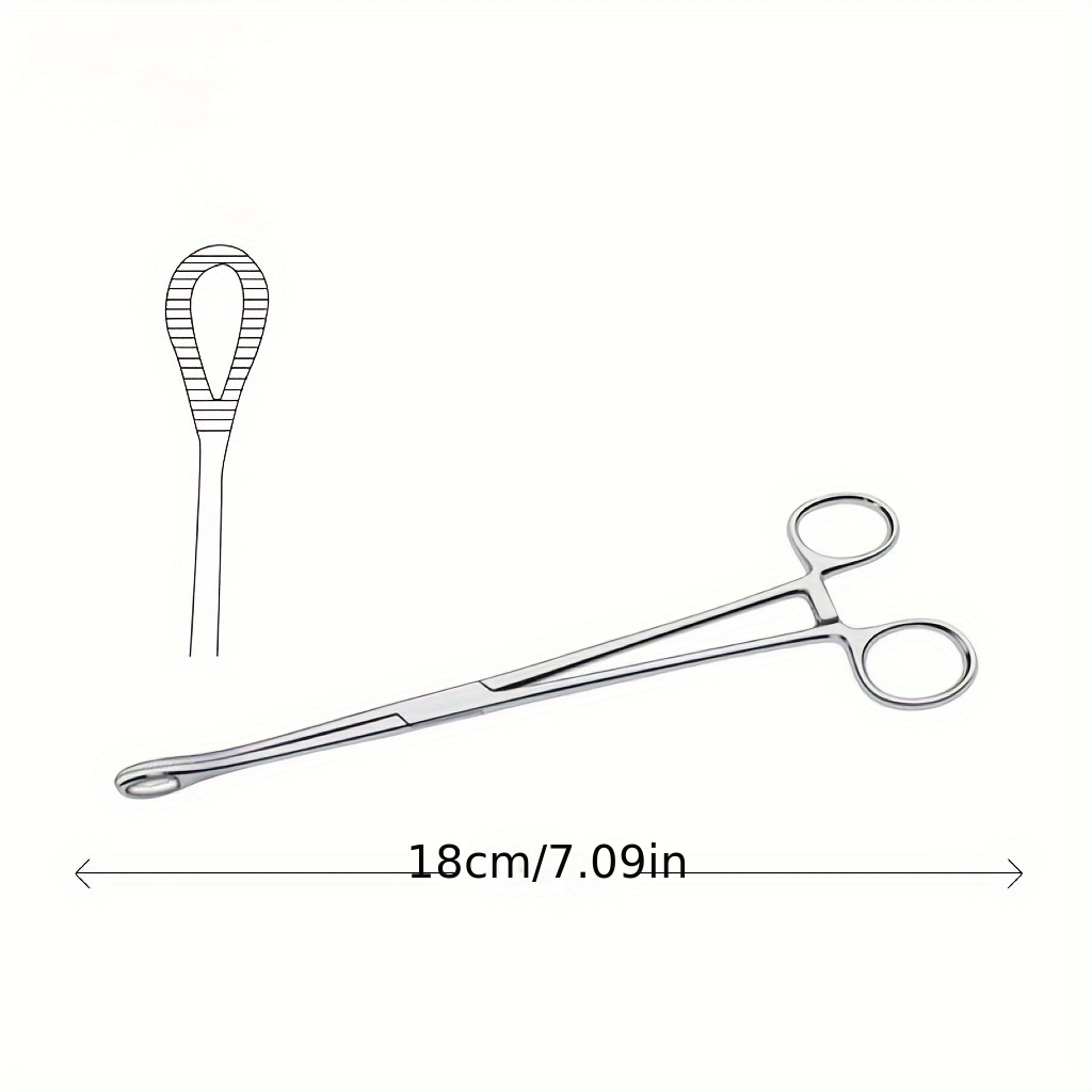 Image of Steel Piercing Forceps - Ear & Belly Tool Sponge For Safe And , And Sanitary