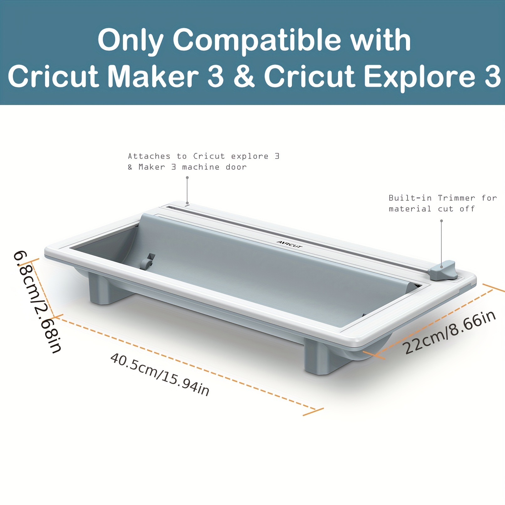 Cricut Explore 3 and Roll Holder Bundle | Easy Use of Matless Cricut Smart  Materials with Built in Trimmer