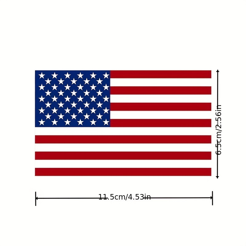 4PCS USA Flag Patch Self-Adhesive American Flag US United States