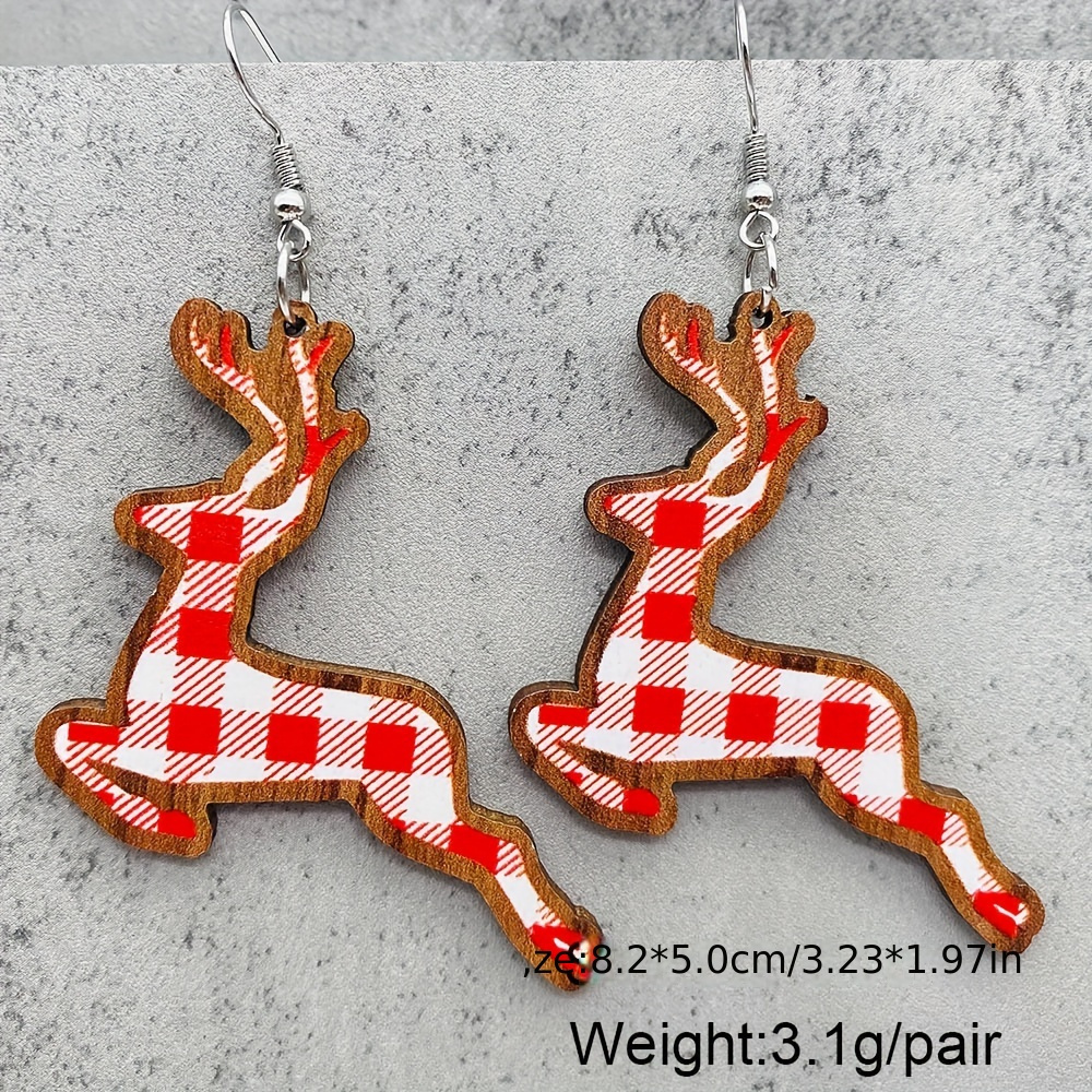 christmas earring drop shape santa claus elk socks snowman Temu