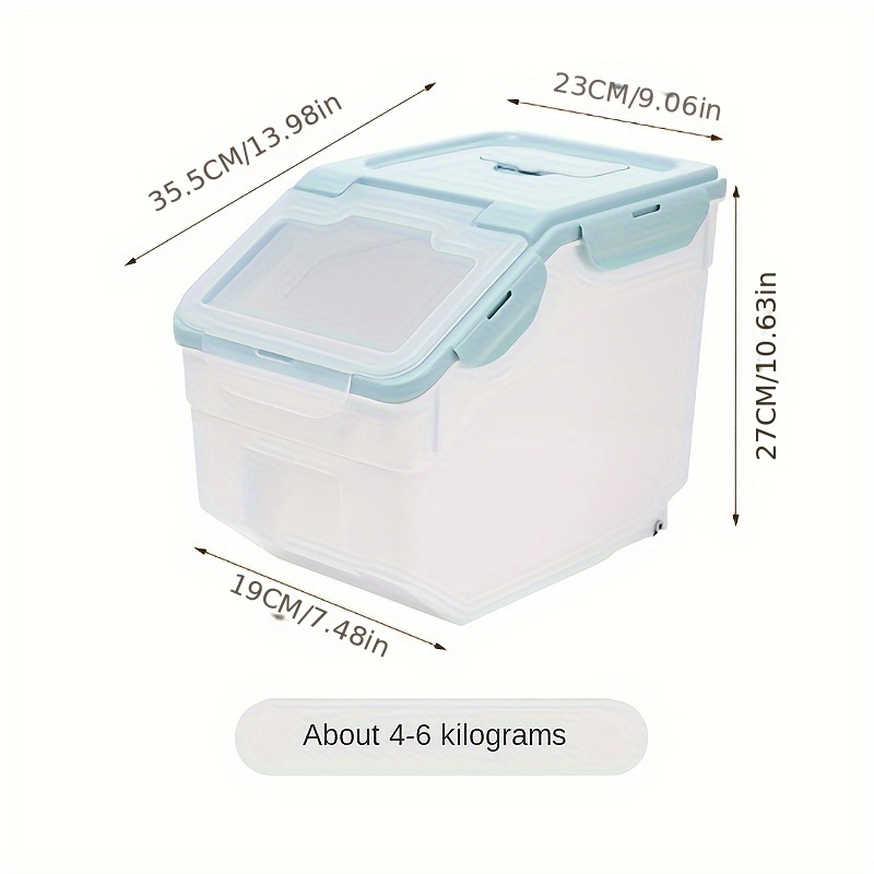 1pc Blue Pet Food Storage Container Sealed & Moisture-Proof With Vacuum  Storage Dry Agent, Large Capacity, Suitable For Storing Pet Food