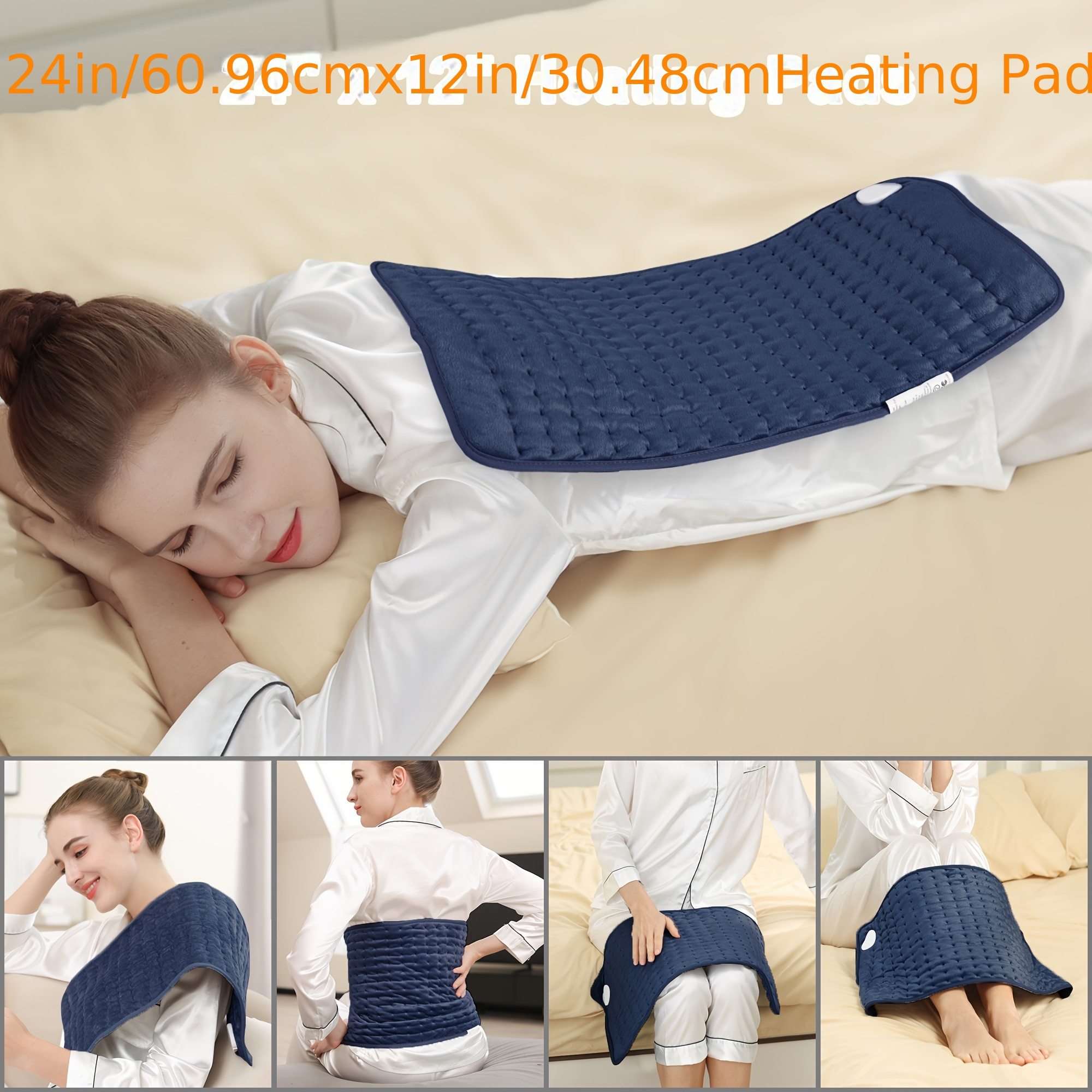 xxxl extra large heating pad size   20in 33in 17in 24in 12in 6 temperature levels and 4 time settings portable back neck shoulders and legs heating machine washable   gift for men women parents christmas gift Product details 9