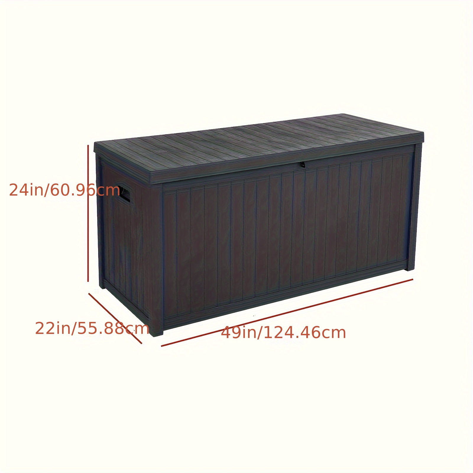 1pc Outdoor Garden Storage Deck Box, Plastic Storage Chest Tool Bin, Large  Capacity Lockable Storage Bin, Waterproof Storage Deck Box