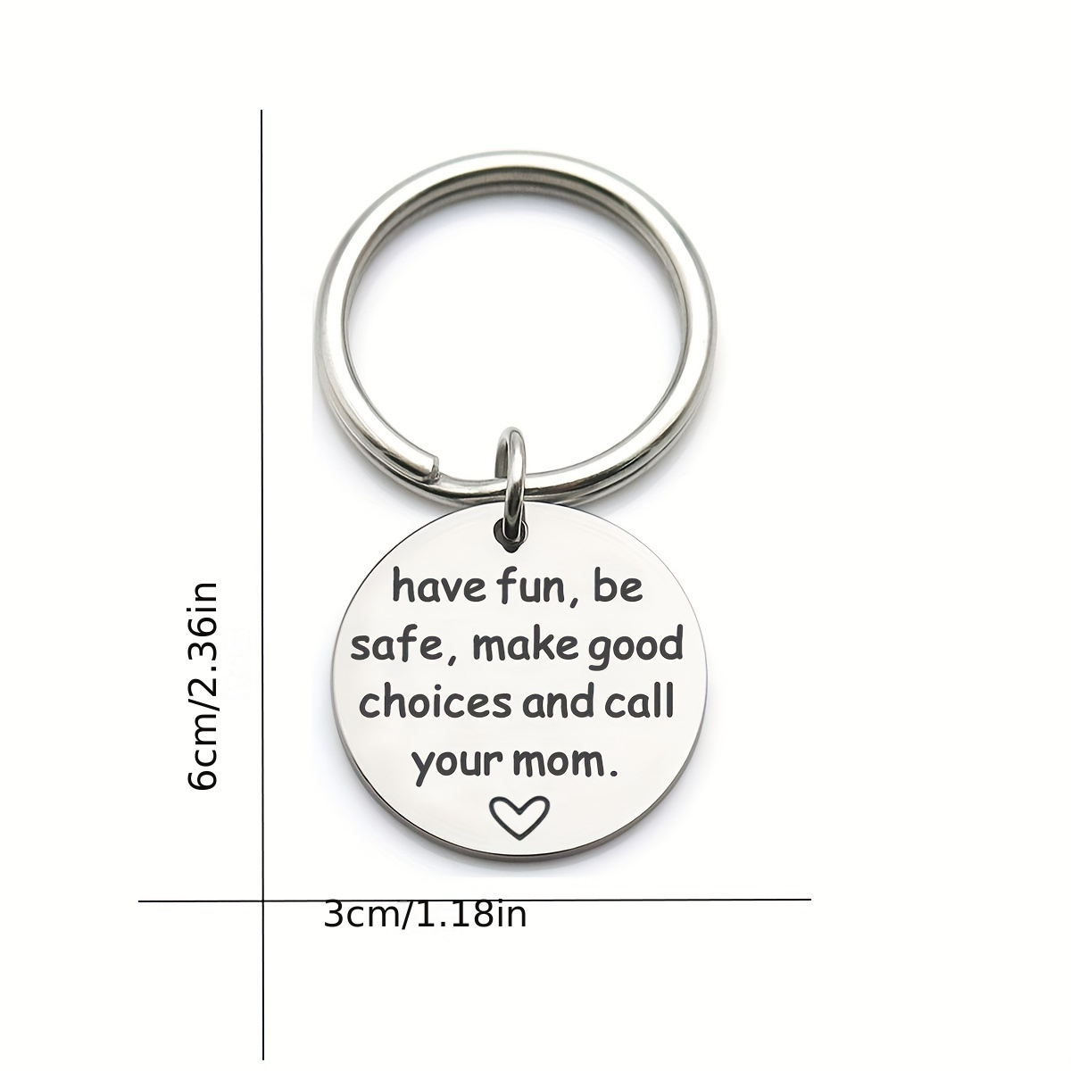 Funny Keychain Gifts for New Driver Have Fun Be Safe Don't Do Stupid Boy  Girl Graduation Birthday Christmas Gift for Teens