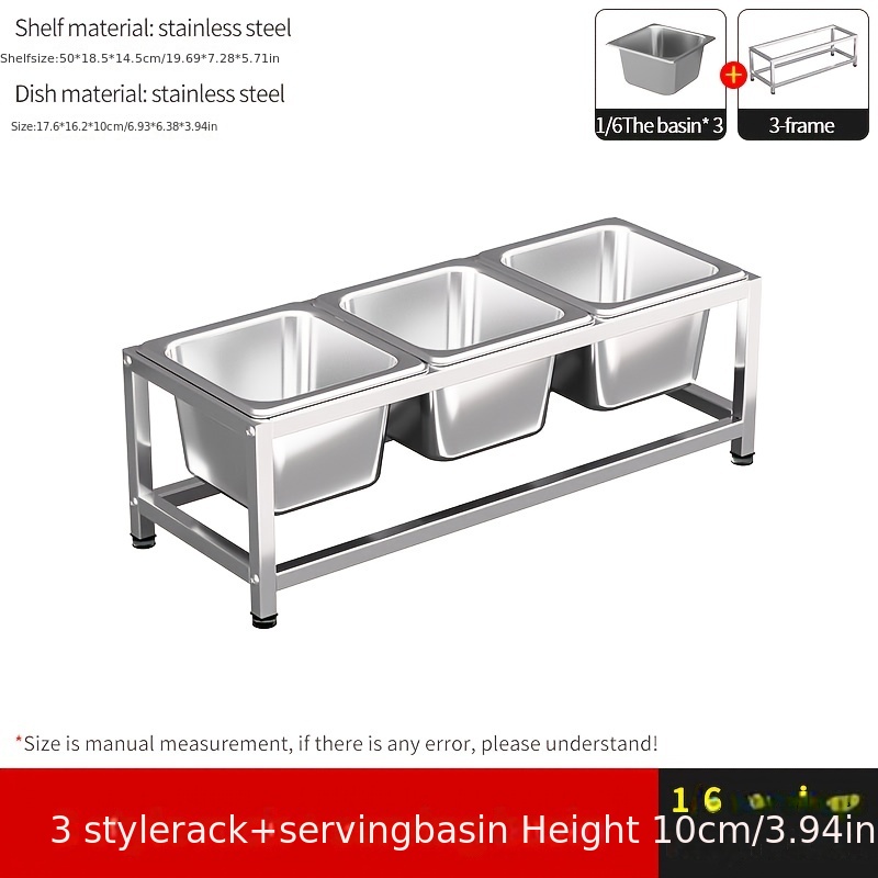 1set Stainless Steel Flat Baking Tray With Grid Rack And Draining