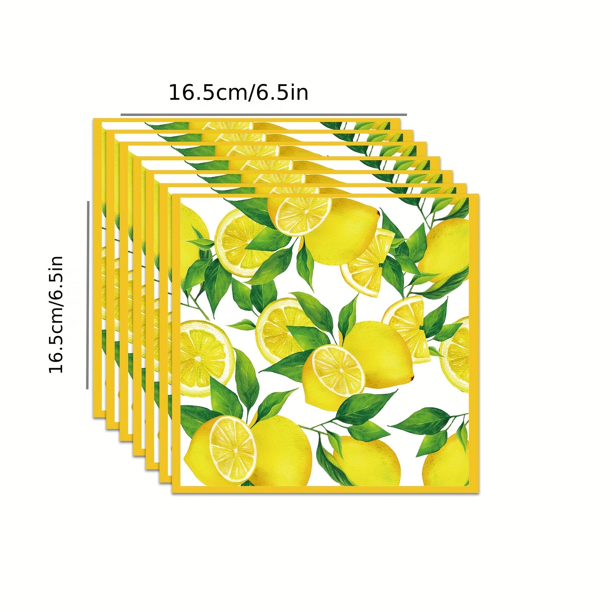 TEMU 20pcs Lemon Napkins - Citrus Design, 2-ply Disposable Paper Napkins For Summer Parties, , And - Perfect For Kitchen, Bathroom, And Beverage Events For Halloween,christmas Event & Party Supplies