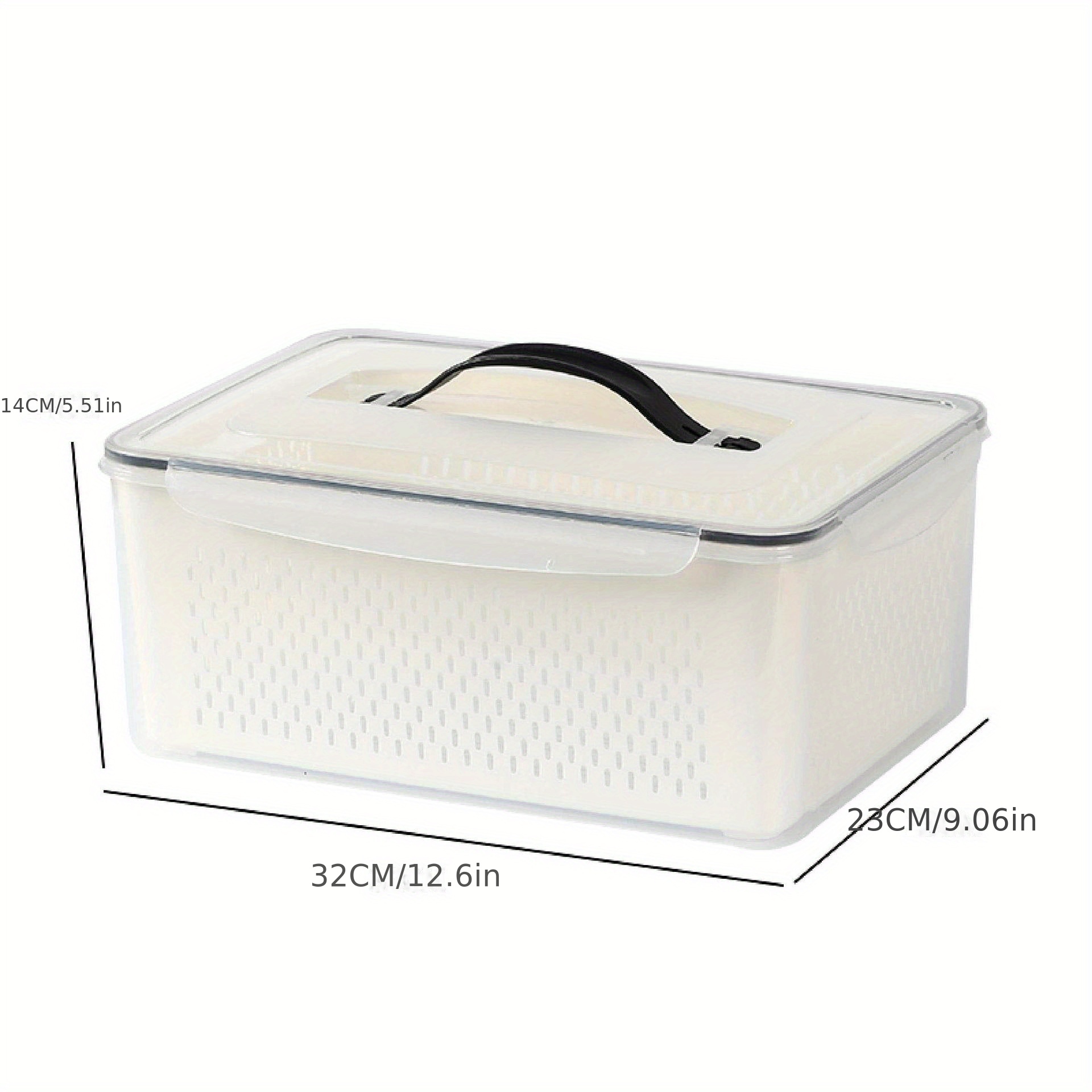 Large Capacity Refrigerator Storage Box with Lid