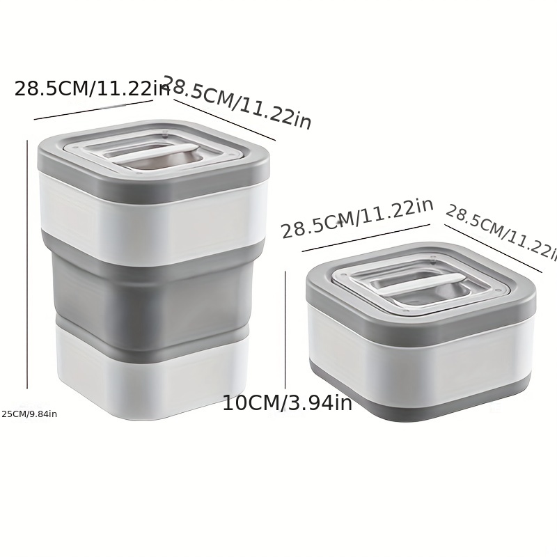 Foldable Rice Storage Container, Pet Food Storage Container Airtight  Collapsible Dry Food Containers Bucket for Kitchen, Rice Dispenser