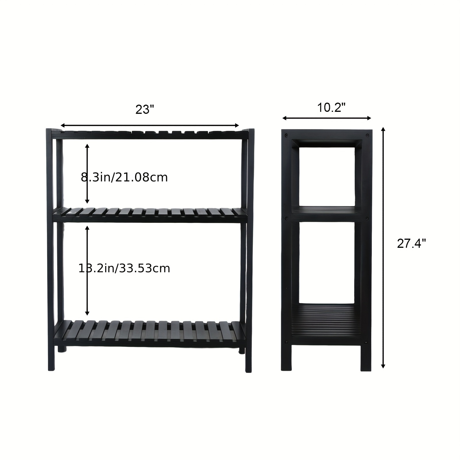 Ladder Shelf, 3-Tier Shelf Stand, Display with Wide Storage Display Stand, Multifunction Standing Organizer Shelf for Home Office And Kitchen