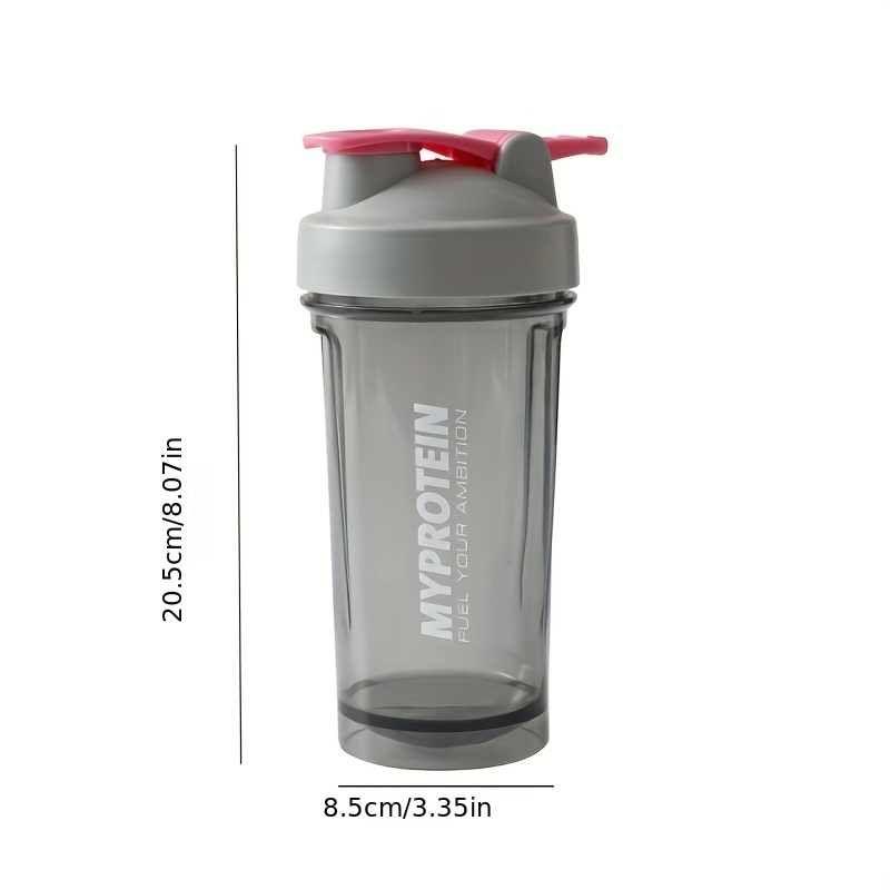 1pc 16.9oz/500ml Leak-Proof Protein Shaker Bottle With Shaker