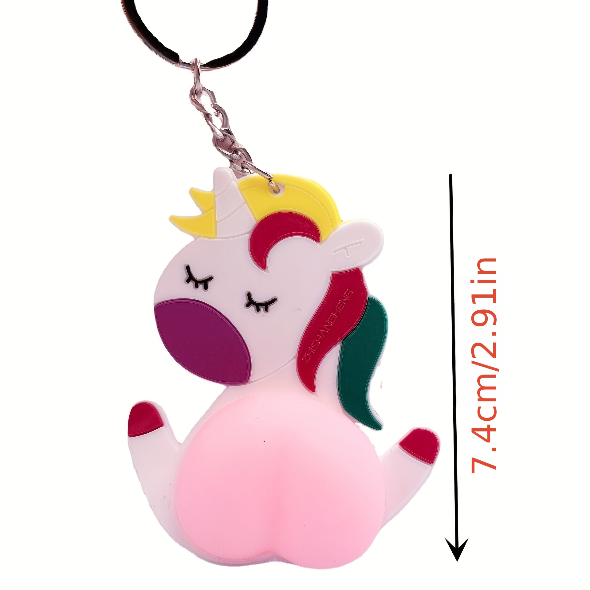 Cartoon Anime Butt Keychain, Funny Fidget Toy
