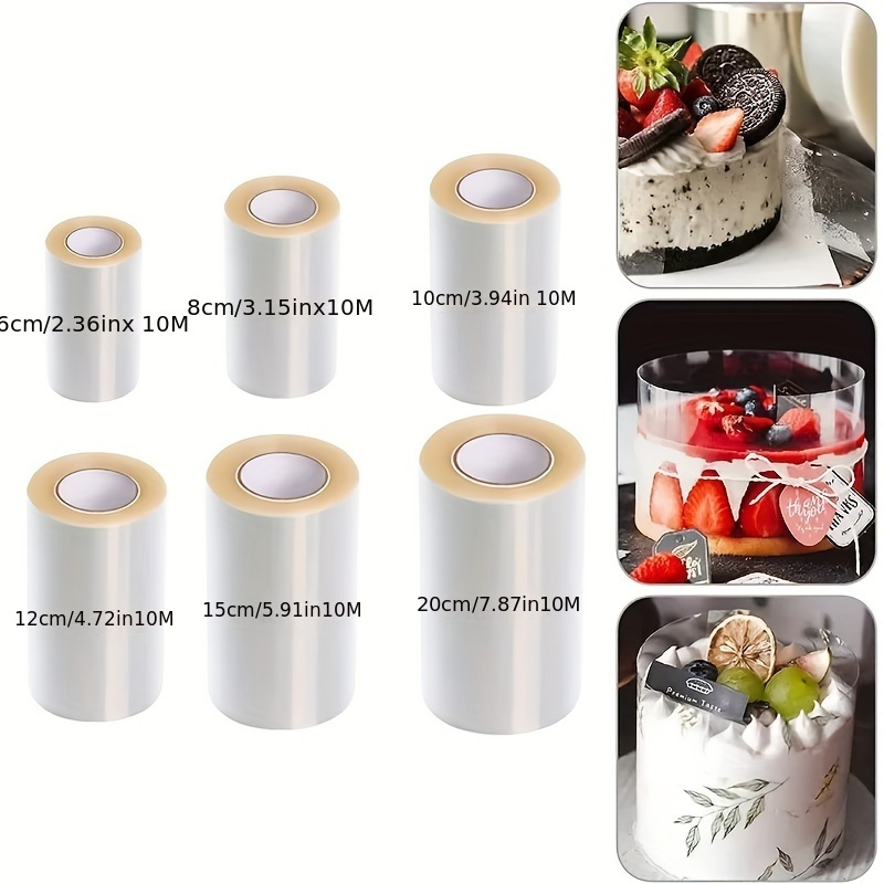 

10m Transparent Cake Collar Roll For Mousse And Chocolate, 6-20cm Wide - Ideal For Birthday Cake Decoration And , Cake Decorating Supplies