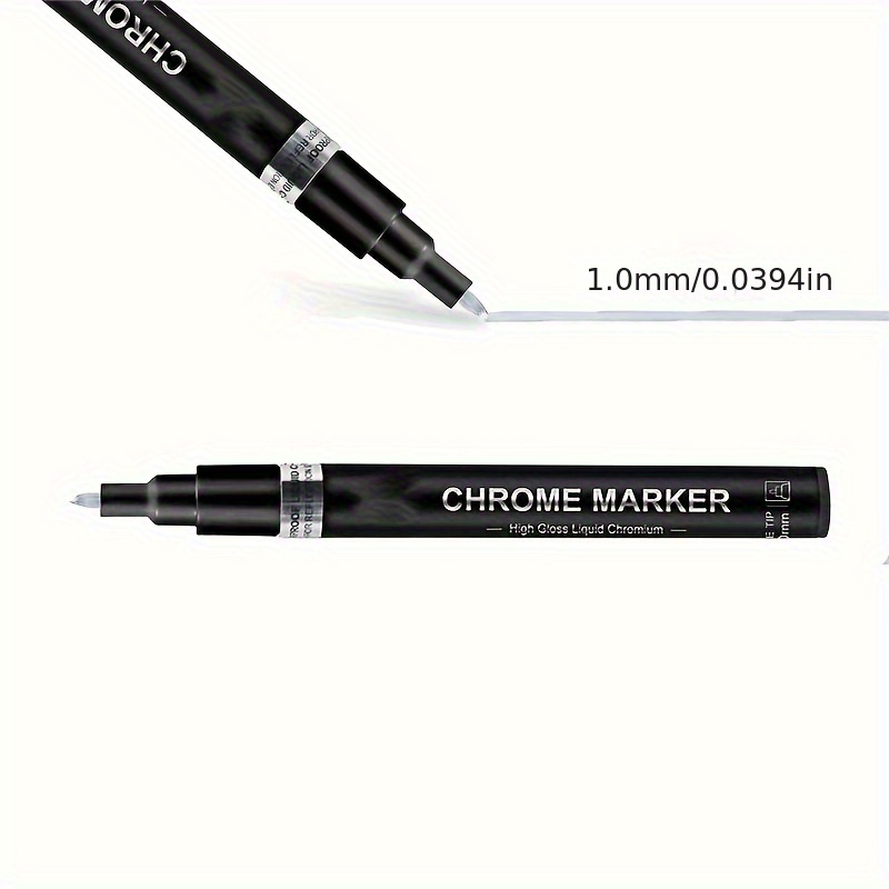  3 Pcs Liquid Chrome Marker, Gloss Oil-Based Silver Mirror  Marker, Reflective Paint Pen for on Any Surface, DIY Highlight Pen for Arts  and Crafts/Metal/Glass/Wood Etc (3mm) : Arts, Crafts & Sewing