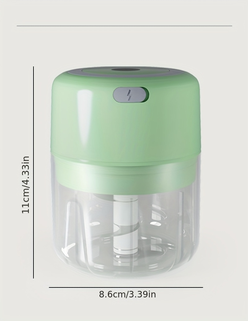 mini kitchen rechargeable garlic chopper with   steel blade durable pp material usb charging 1200 rpm motor   for garlic peppers onions     small kitchens garlic crusher Product details 12