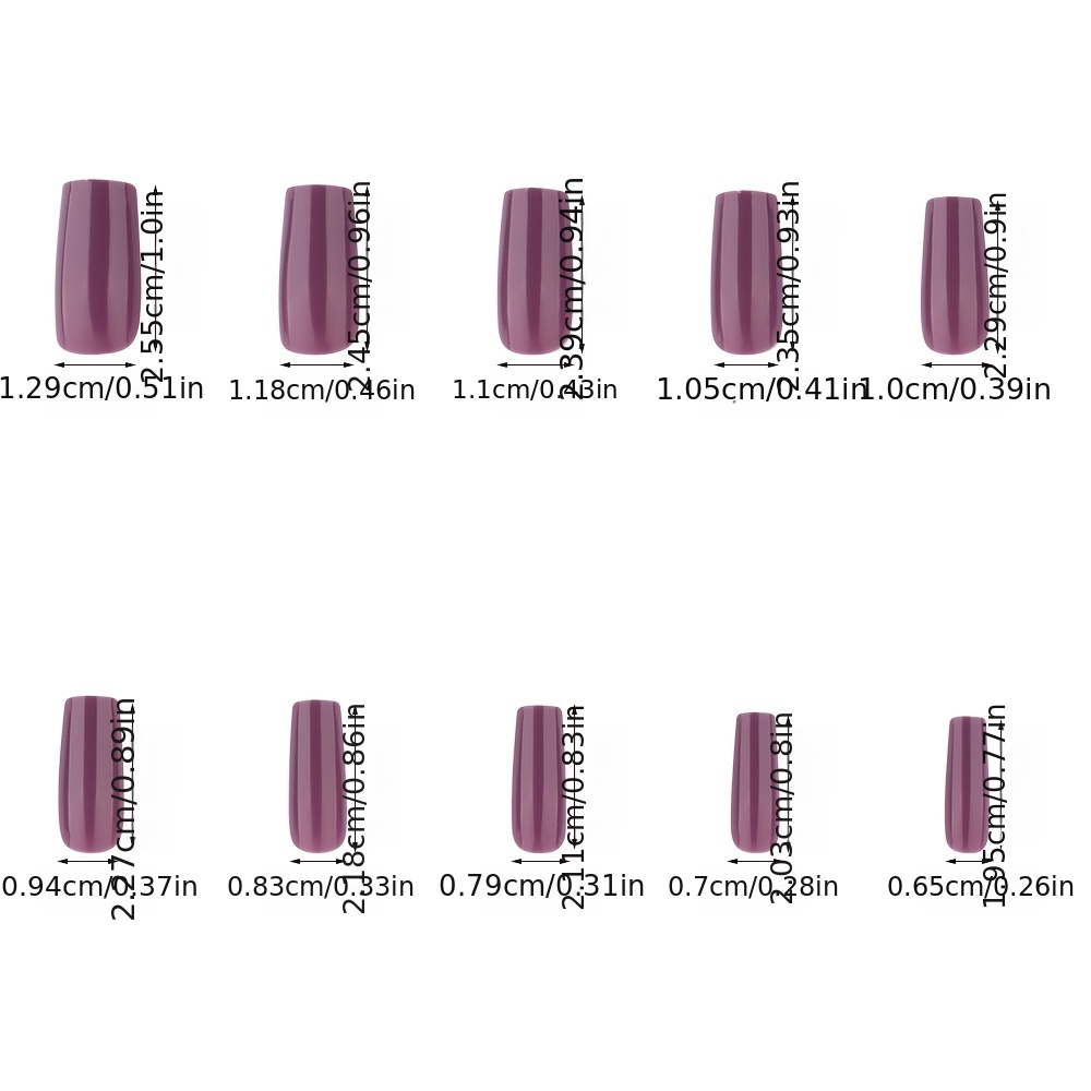 Y2K Square Press On Nails Full Coverage Acrylic False Nails