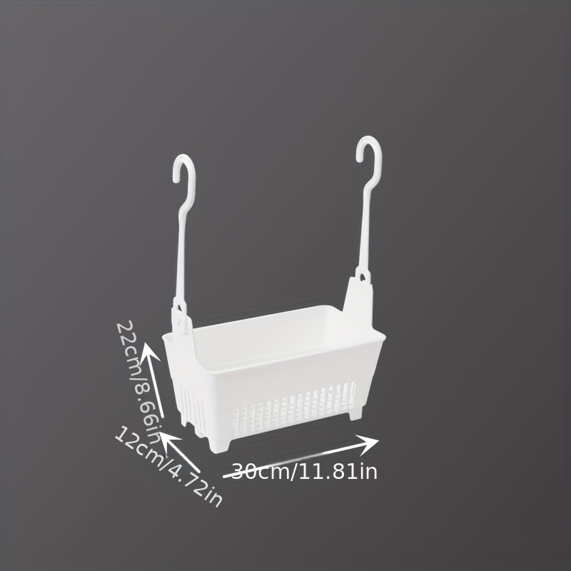 Bathroom Hanging Toiletries Storage Basket, Stackable Drain Basket