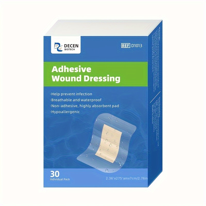 30pcs High Quality Wound Dressing Stickers - Skin-Friendly, Self-Adhesive Bandages, Ideal for Minor Injuries, Cuts & Scrapes, Comfortable and Easy to Use, Protect Wounds While Taking a Shower or Swimming