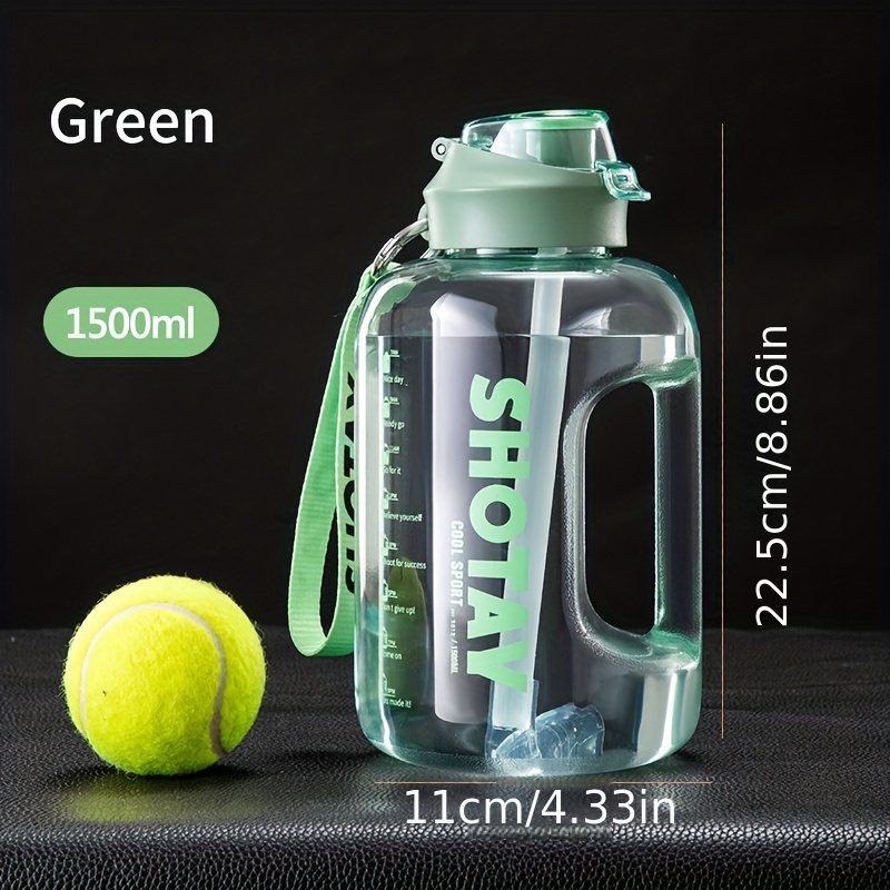 1pc Plastic Water Bottle, Minimalist Plain Portable Water Bottle For Home