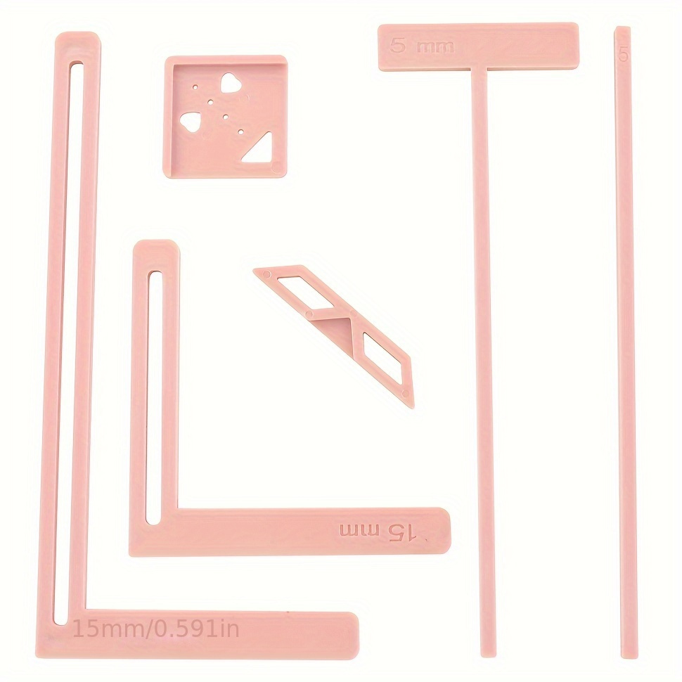 

1 Ensemble de règles en plastique pour la fabrication de couvertures de journaux de bricolage, outils multifonctionnels pour le scrapbooking et la création d'albums photo pour les débutants.