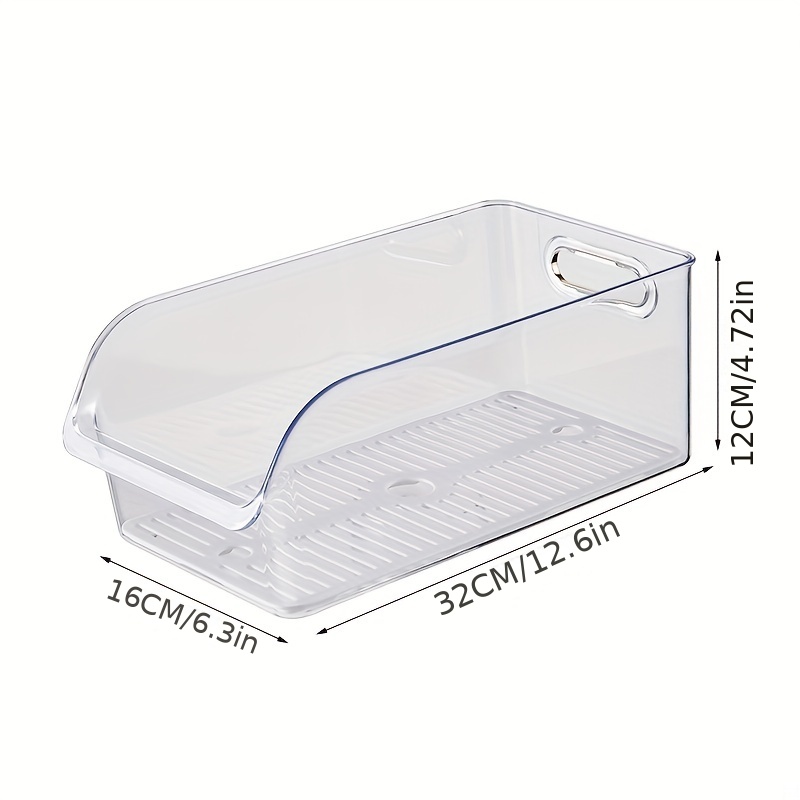 Kitchen Refrigerator Storage Box Frozen Food Clear Organizer Bin