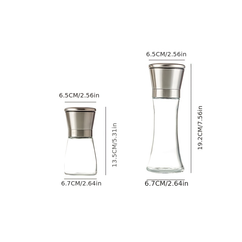 Modern Glass Salt & Pepper Grinders