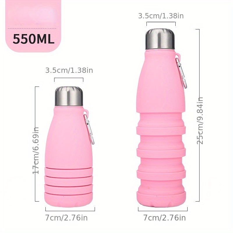 Silicone Collapsible Water Bottle, Portable Sports Cup With Strap And  Buckle For Kids School, Leak Proof Bpa Free, For Outdoor Activities Travel,  Camping, Hiking, Cycling - Temu