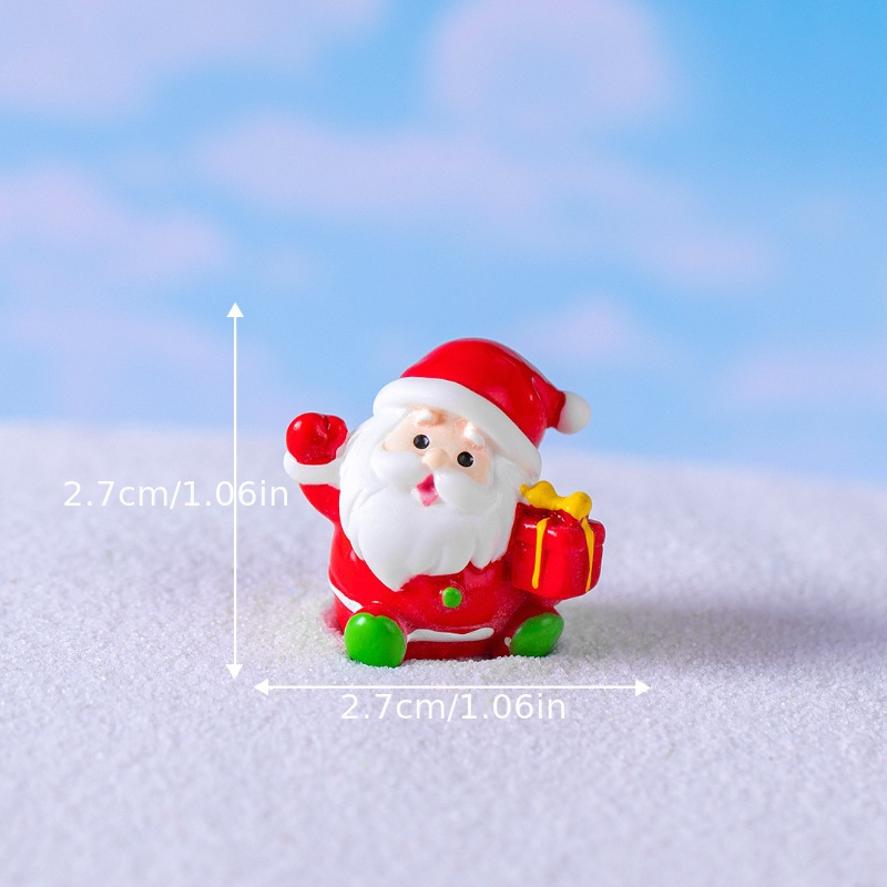 Christmas Micro Landscape Ornaments Santa Claus Cute Snowman - Temu