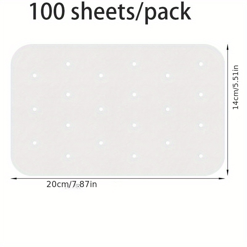 Perforated Rectangle Parchment Paper For Oven, Air Fryer, Steamer