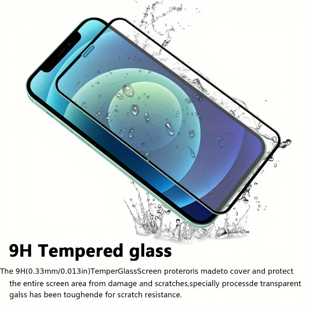 3-Pack Glossy Tempered Glass Screen Protectors, 9H Hardness, 2.5D Edge, Anti-Scratch, Bubble-Free for iPhone 6, 7, 8 Plus, X, XS, XR, XS Max, 11, 12 Mini, 13, 14 Pro Max