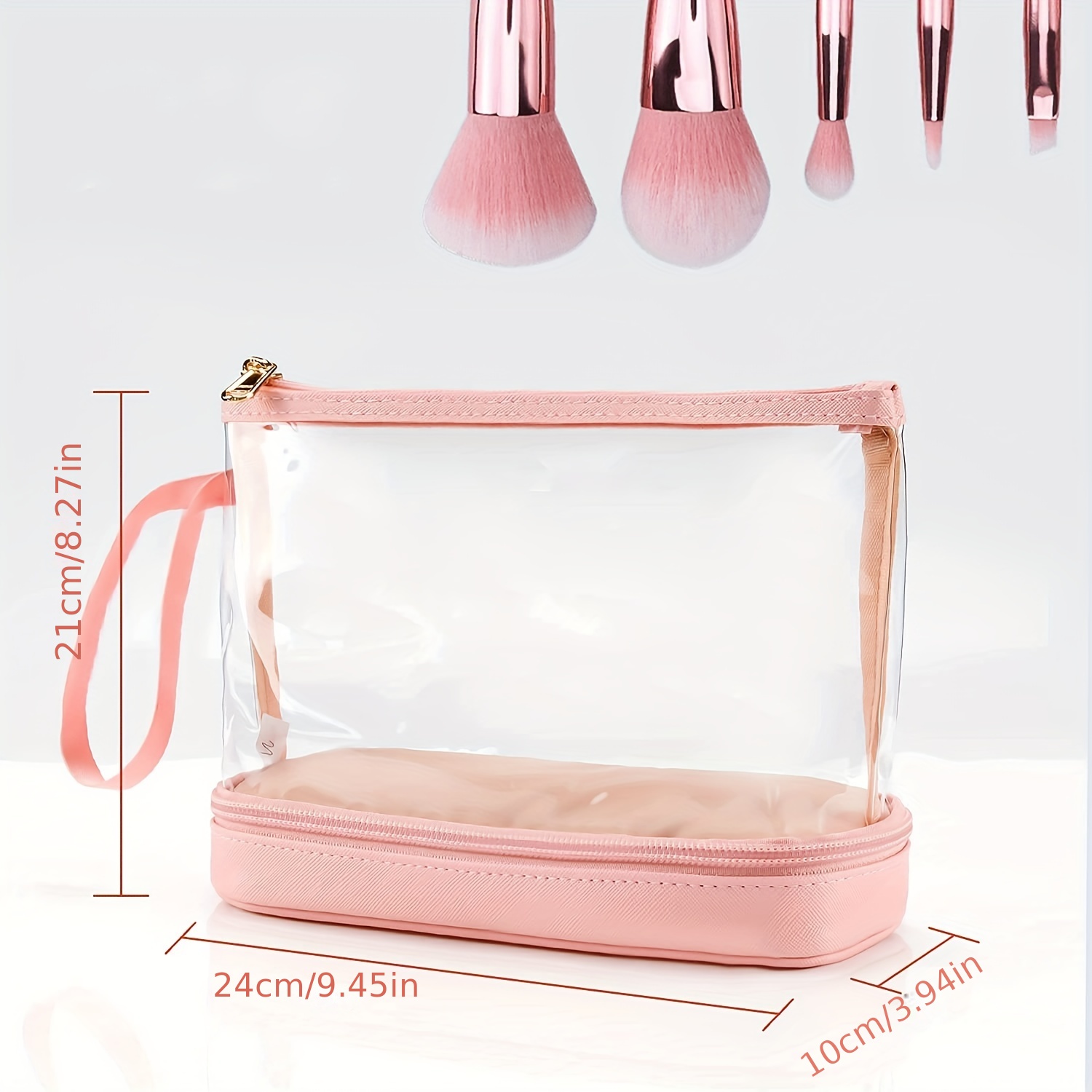 Ethereal Clear Makeup Bag Small Makeup Bag for Purse Travel Makeup