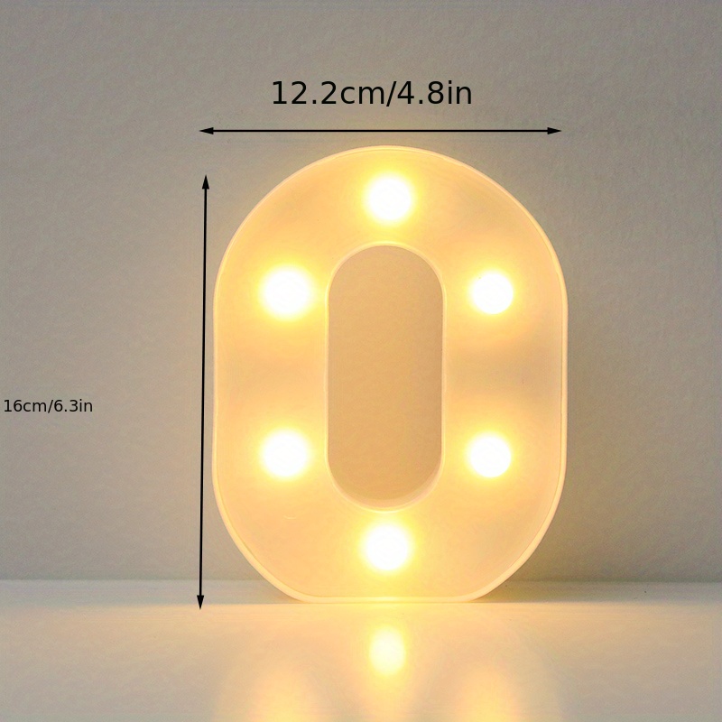 Lettere luminose a LED alfabeto e numeri a batteria Oro 22 cm - H&Z Store