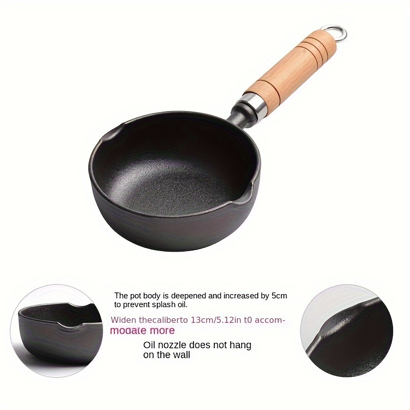 Iron Pot Household Uncoated Non Stick Pot For Kitchen Chef - Temu