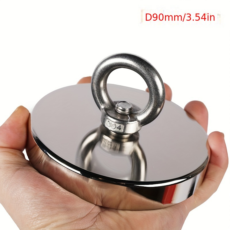 

1000 Lbs Pulling Force Fishing Magnets, Fishing Magnet For Retrieving In River And Magnet Fishing, Strong Neodymium Salvage Magnetic Pot- 3.54 Inch (90 Mm) Diameter