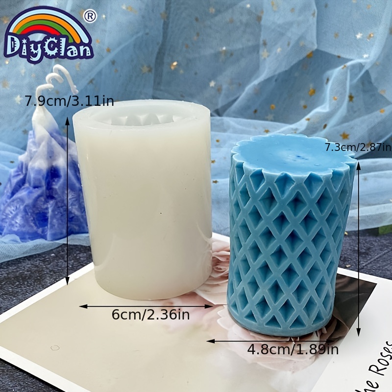 1pc Molde Silicona Velas Cilíndricas Diy Molde Resina Epoxi - Temu Mexico