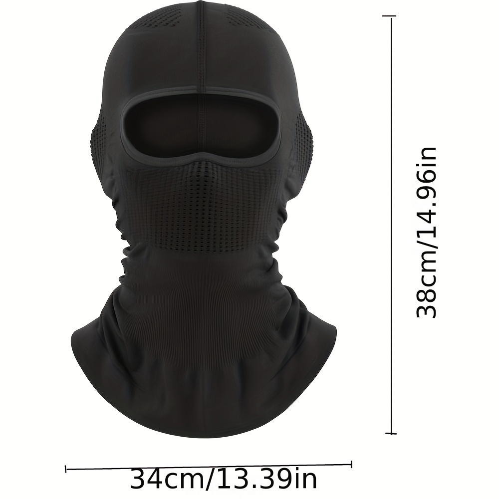 3 Piezas Mascara De Pasamontañas Negro Transpirable - Protección Uv Y  Enfriamiento De Verano Para Bicicleta, Moto, Esquí