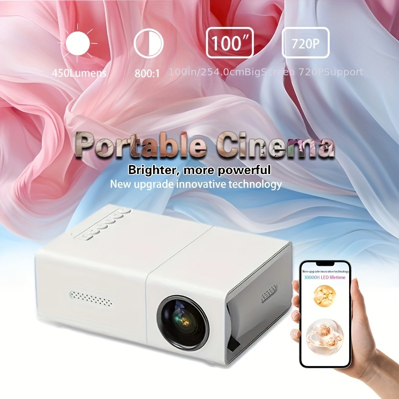 2023 New Mini Android Portable Projector 4k Supported - Temu