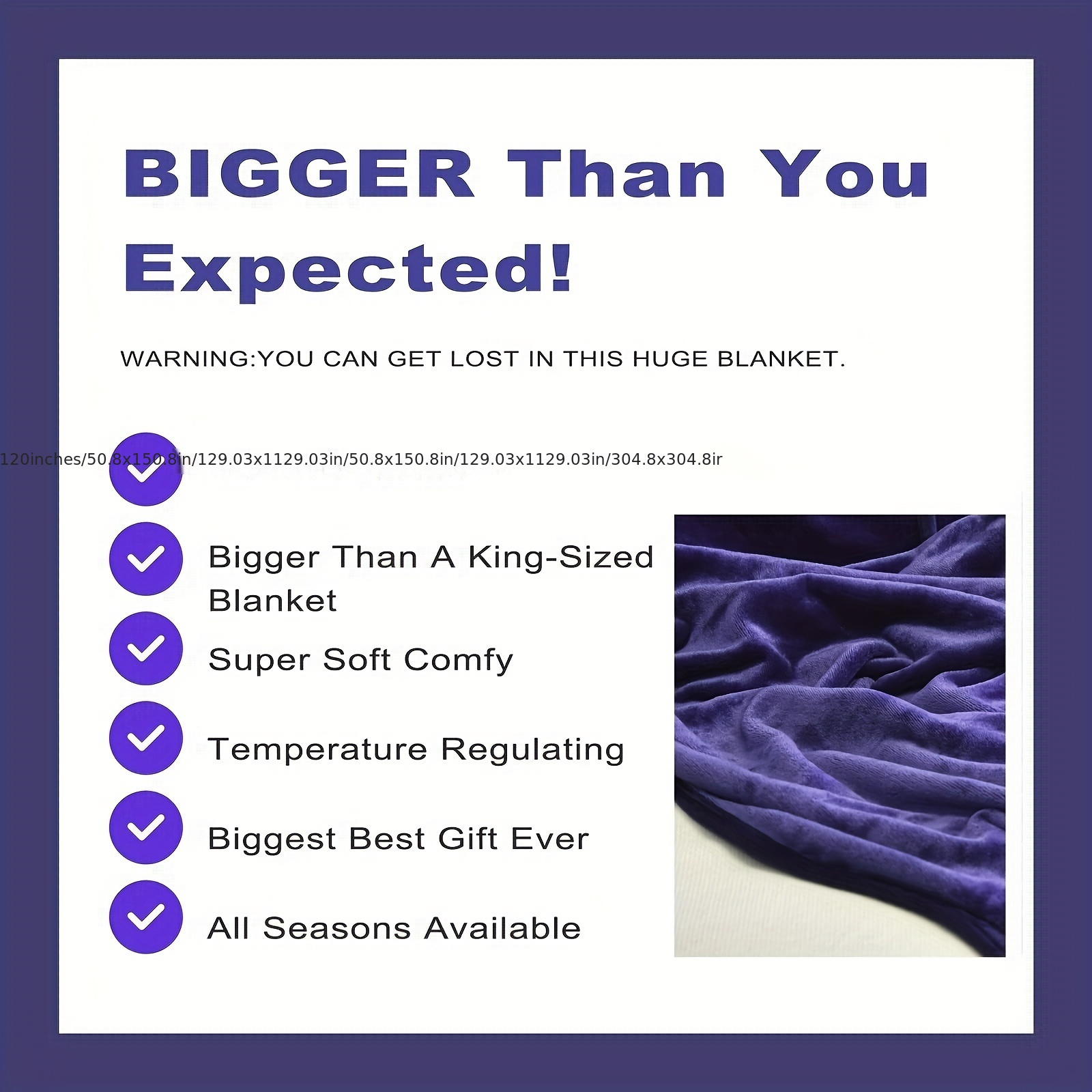 Blanket bigger best sale than king