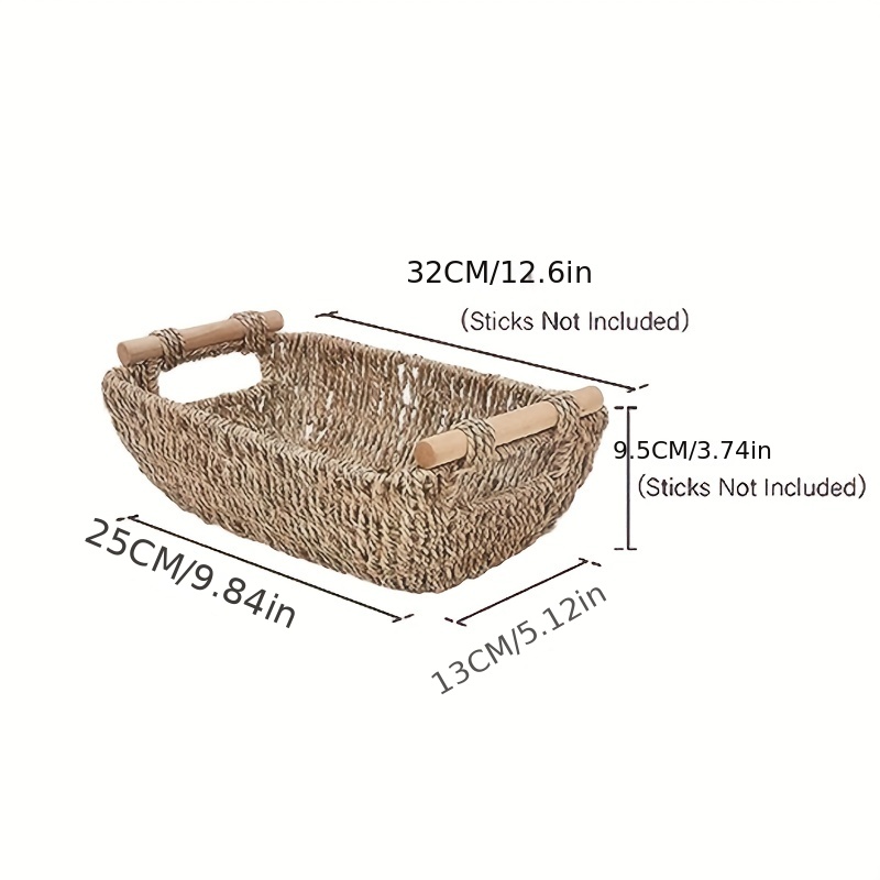 Small Wicker Baskets, Handwoven Baskets for Storage, Seagrass