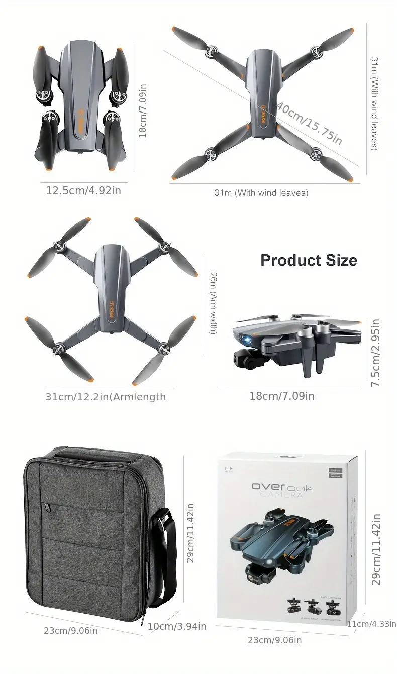 New Arrival RG106 Large Size Professional Grade Drone, Equipped With Three Axis Anti-Shake Self-stabilizing Gimbal, HD HD 1080P ESC Dual Camera, GPS Positioning Return Anti-Fly Loss details 0