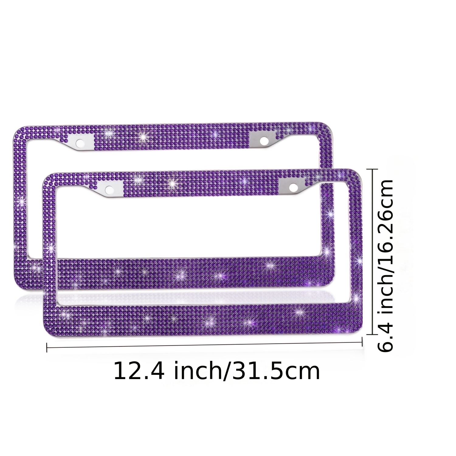 Classic Bling-bling License Plate Frame (2pcs)