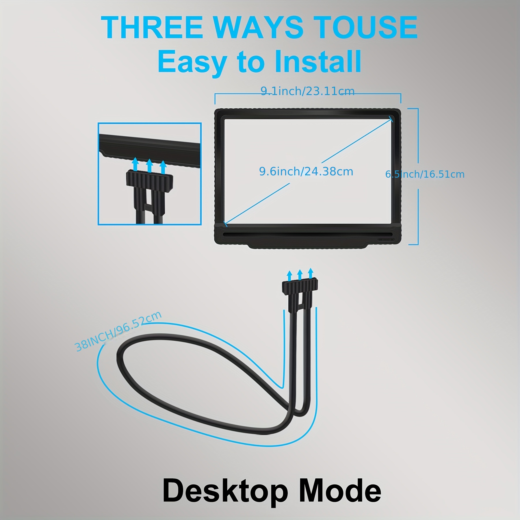 5  free magnifying glass with light 43   leds large page magnifier for reading flexible gooseneck magnifier for neck wear repair sewing   elderly Product details 3