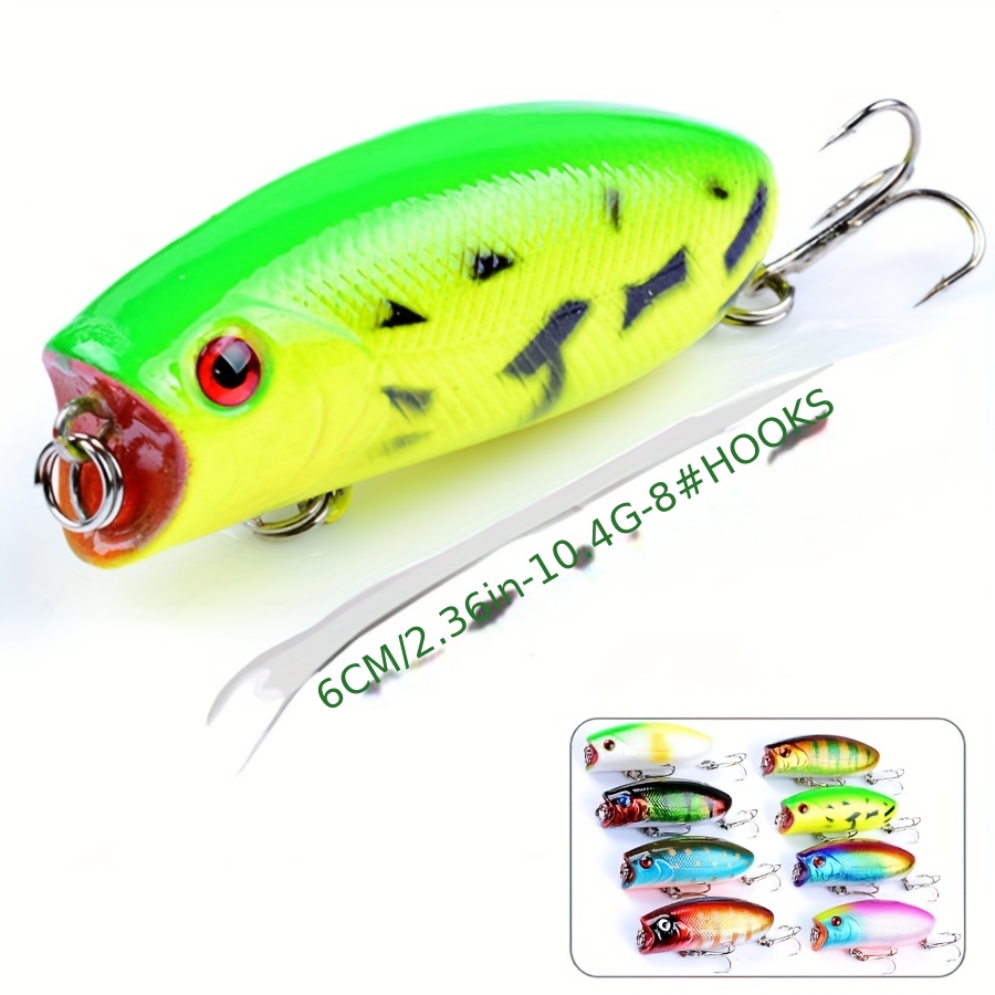 Artificial Popper Floating Fishing Lures Topwater Plastic - Temu
