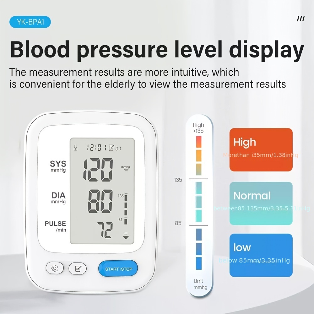 Fda Certified Rechargeable Arm Blood Pressure Monitor - Temu