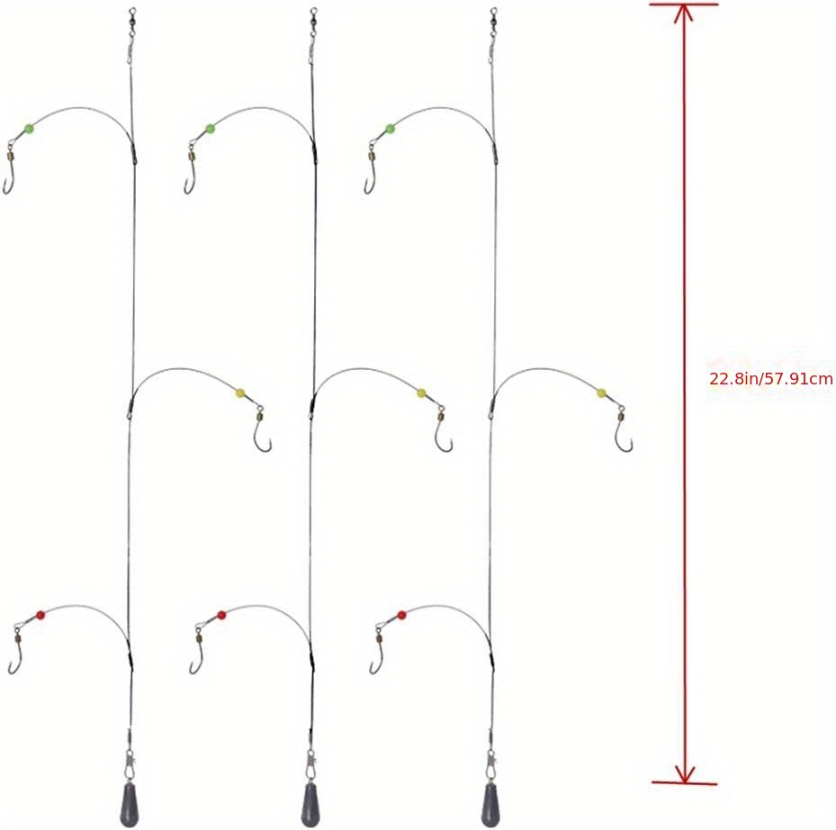 Marusigo Rigs Fishing Hooks And Leader - Stainless Steel Hook Line For Sea  Fishing With Durable Rigging Wire - Temu United Kingdom